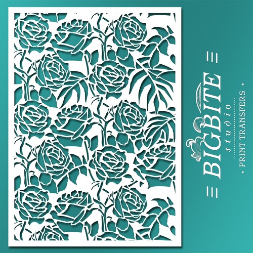Shabby chic stencil wild - shabby,