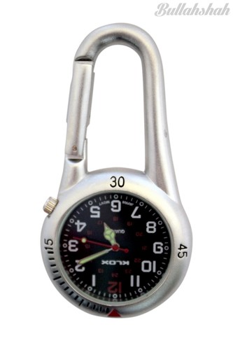 Silver clipon carabiner fob - clipon,