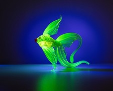 Handmade Uranium Glass Fish