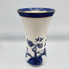 Vintage Royal Doulton Booths “Real Old Willow” Pattern Vase T.C.1126, 1981