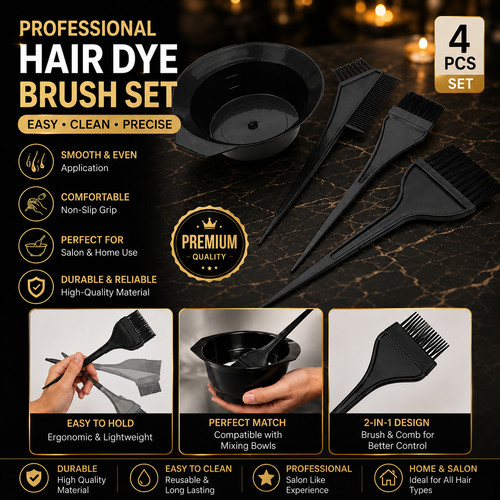 4pcs hair dye brush set - dye,