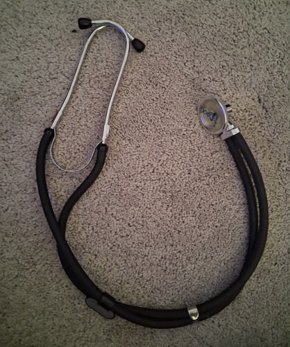 Black acoustic stethoscope - black,