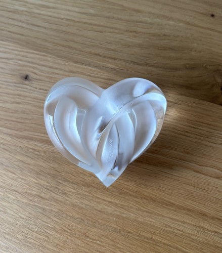 Lalique crystal entwined heart - lalique,