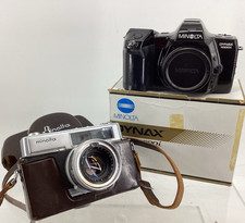 Bundle Set Duo MINOLTA Hi-Matic 7s & MINOLTA Dynax 7000i Film Cameras & Case/Box