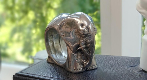 Elephant napkin serviette ring - elephant, napkin/serviette