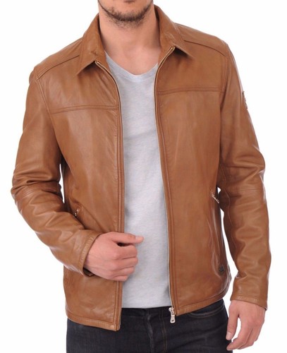 New men leather - men's, jacket
