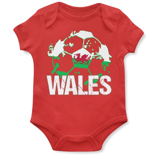 Welsh flag football romper - welsh,