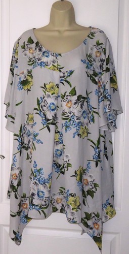Yours blue floral chiffon - blue,