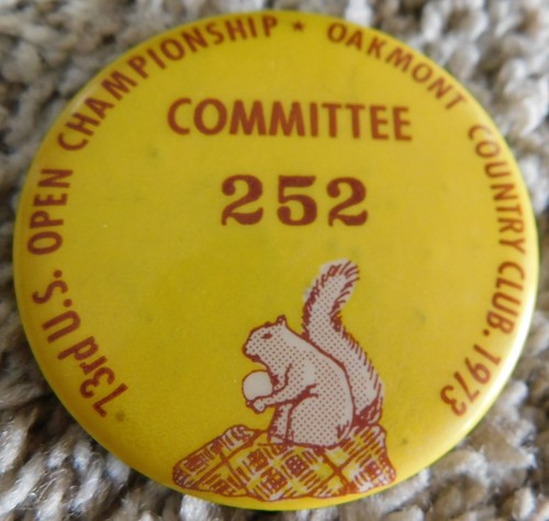 1973 open badge oakmont - u.s., badge-oakmont