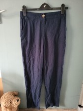 Peacocks Size 8 Blue Linen