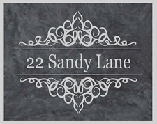  Personalised Scroll Border Slate Door Gate Plaque number name plate Sign
