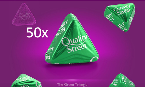 Green triangles quality - 50,