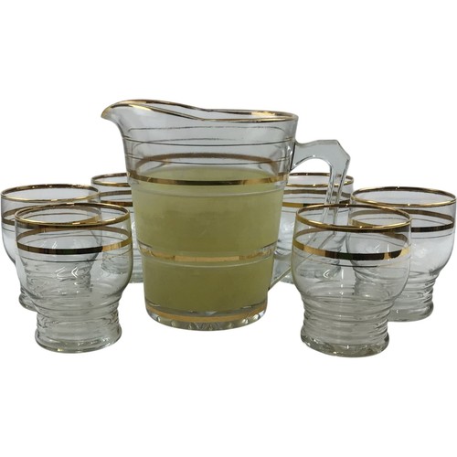 Glass pitcher yellow sugar - yellow,