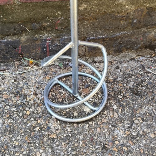 Silver metal mixing paddle - mixing,