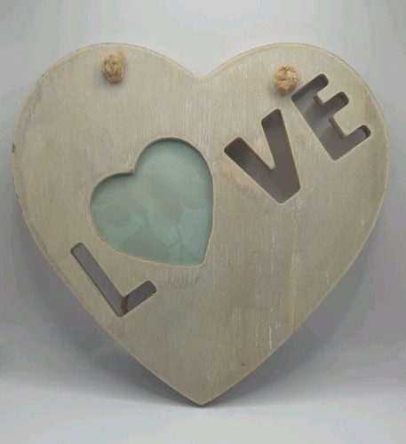 Wooden heart picture frame - picture,