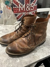 Clarks Batcomb Lord Boots Uk Size 10 Mens Leather Combat Shoes