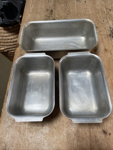 Vintage aluminium loaf tin - vintage,