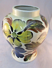 Vintage Retro Siltone Studio Pottery Style Ceramic Vase - Hand Painted Signed