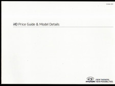 Hyundai i40 Specifications 2012-2013 UK Market Foldout Brochure Saloon & Tourer