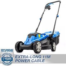 Electric Lawnmower 33cm Cut, 1300w Lawn Mower Long 11 mtr Cable Hyundai