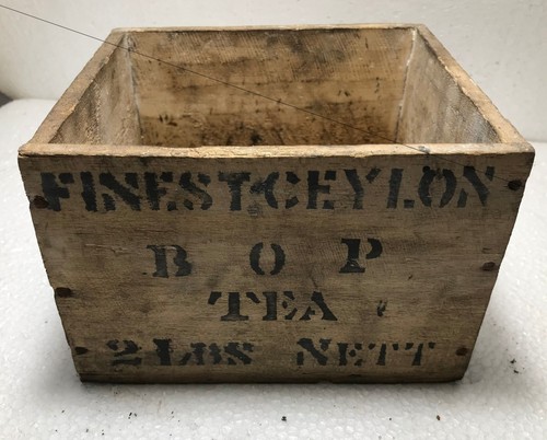 Vintage wooden tea box - wooden,