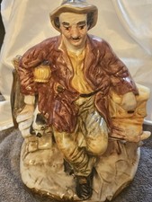 Capodimonte Man On Bench With Dog