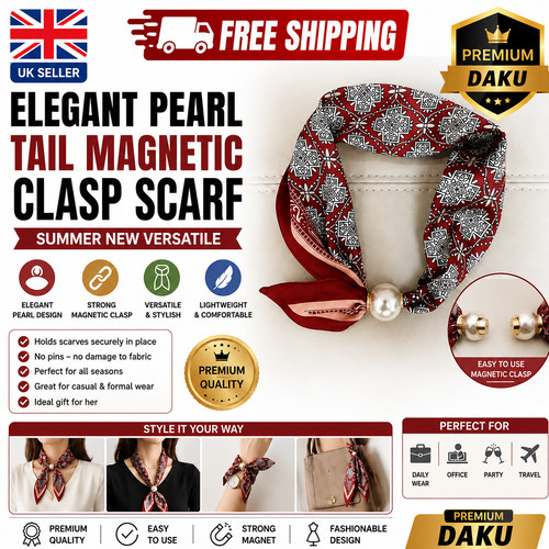 Pearl magnetic clasp scarf - clasp,