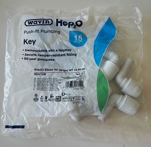 Hep20 elbow spigot 15 - spigot, wt