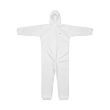 White Hooded Disposable Hazmat