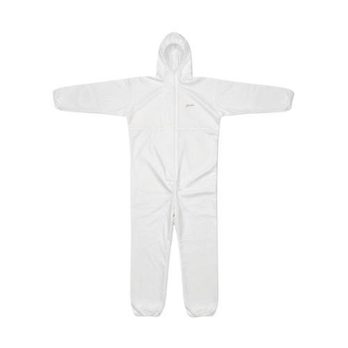 White hooded disposable hazmat - white,
