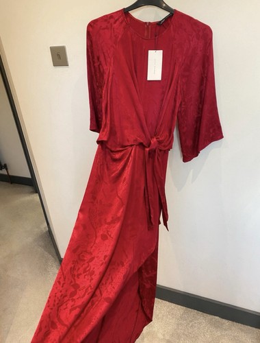Zara raspberry red jacquard - raspberry,