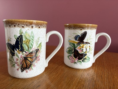 Two butterfly mugs the - two,