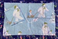 The Snowman Raymond Briggs Pillowcase Pair New Snowdog