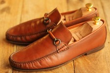 Russell & Bromley Tan Brown Leather Shoes Loafers Mens UK 8 US 9 EU 42