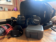 Canon E0S Rebel T3i with Sigma lens 18-200 as well as 18-55mm canon lens. 