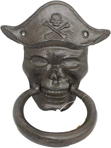 Pirate skull cast - iron, door