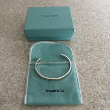 Tiffany & Co. LARGE 1837 Narrow Cuff Bracelet in Silver