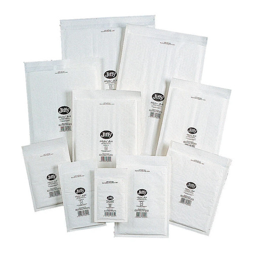 White jiffy padded - padded, envelopes