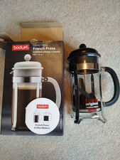 Bodum Caffettiera 8-Cup / 1L French Press Black Coffee Maker boxed