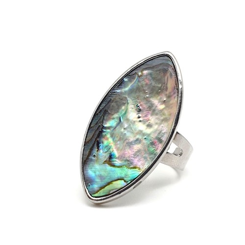 Abalone ring rainbow paua - ring,