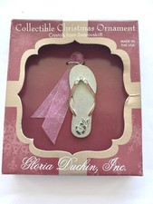 Swarovski  Ornament Summer Flip Flop Gloria Duchin Crystal Summer Made USA 2.5"