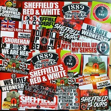 100 x Sheffield United Ultra Style Stickers inspired by Poster Programme SUFC