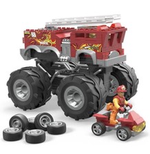 Hot Wheels Monster Trucks Mega Construx Construction Set 5-Alarm Fire Truck NEW