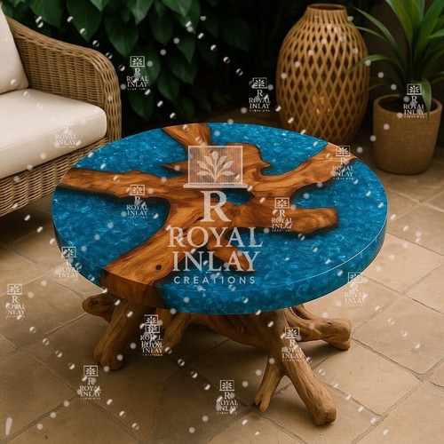 Aqua resin root table - aqua,