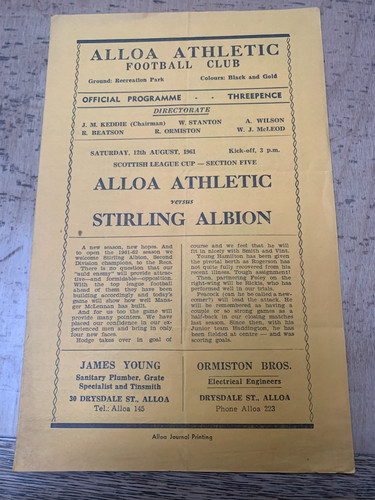 Alloa athletic stirling - v,