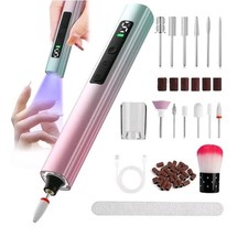 Cordless Nail Drill Machine File Manicure LED Art Drill Kits