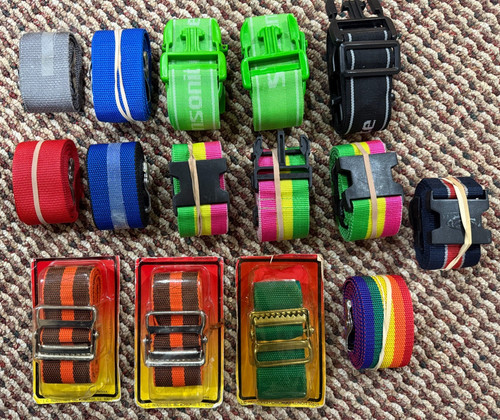 Vintage luggage straps - vintage,