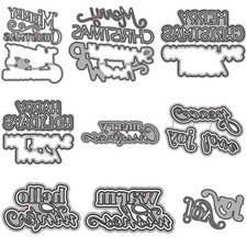 Christmas Winter Words Metal
