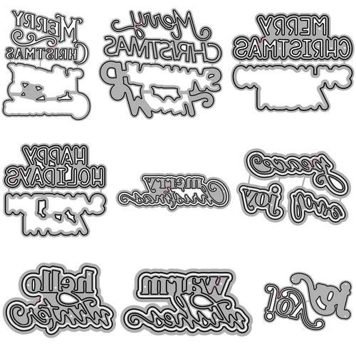 Christmas winter words metal - christmas,