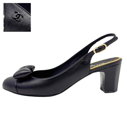 Chanel logo bow black gold - chanel,